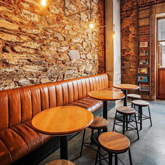 Fluted Leather Seating (Commercial Build)